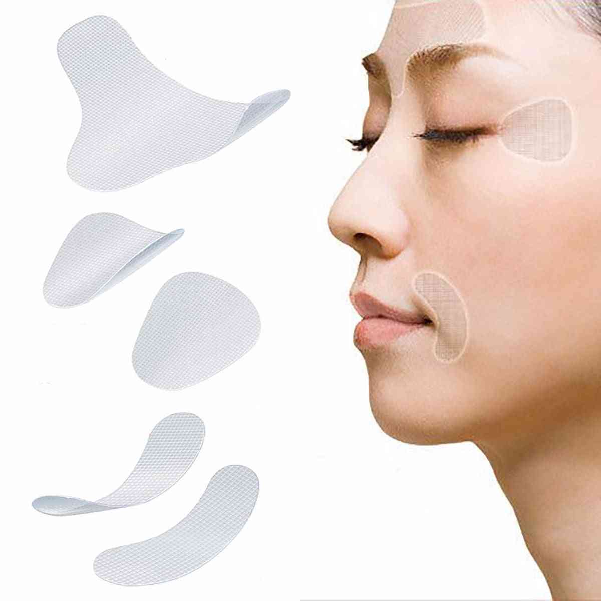 Pegatinas faciales de cara fina para arrugas y piel flácida - forma de v - 12 piezas