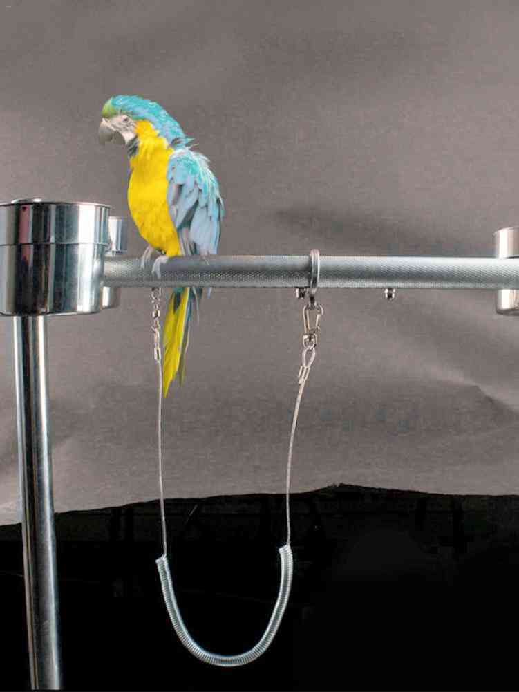 Harnais d'oiseau de perroquet ultra léger, corde d'entraînement de vol en plein air anti-morsure pour cockatiel ara - 4,5 mm