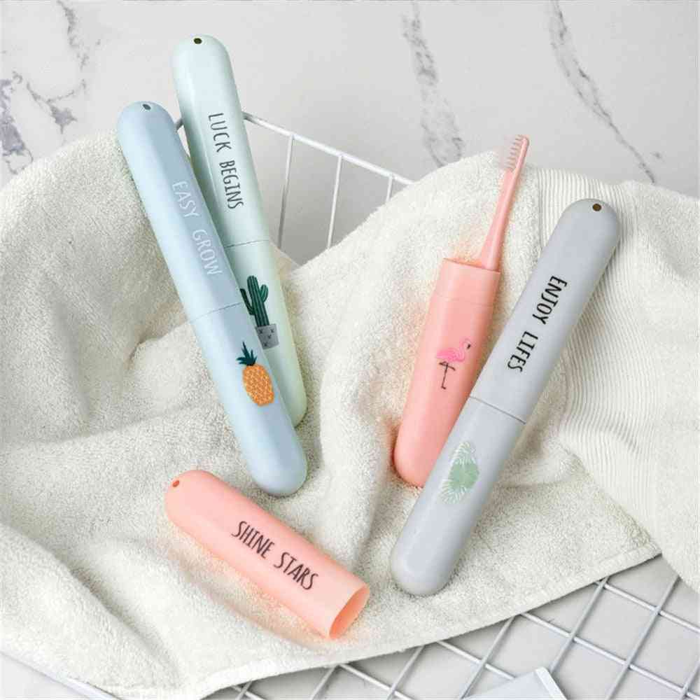 Cute Portable Toothbrush Cover Holder - Outdoor Travel Hiking, Camping Toothbrush Cap Case Protect Storage Box