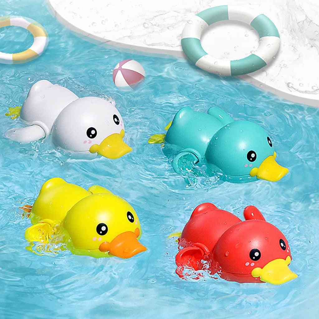 Bathroom Bath Shower, Baby Clockwork Swimming- Play Water Cute Little Yellow Duck Bathing Bathtub For Kid
