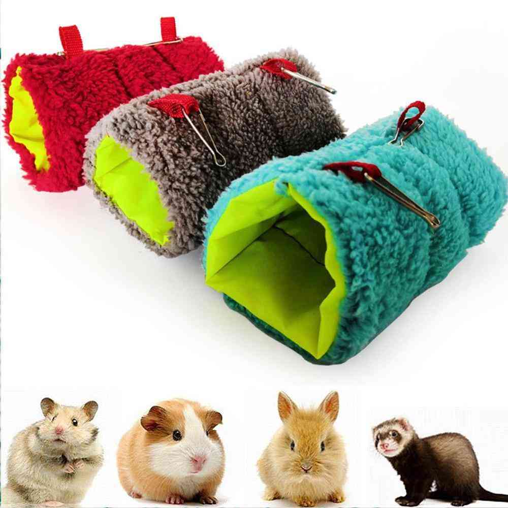 Small Pet Warm Tunnel, Hammock Hanging Bed, Squirrel Shed Cave
