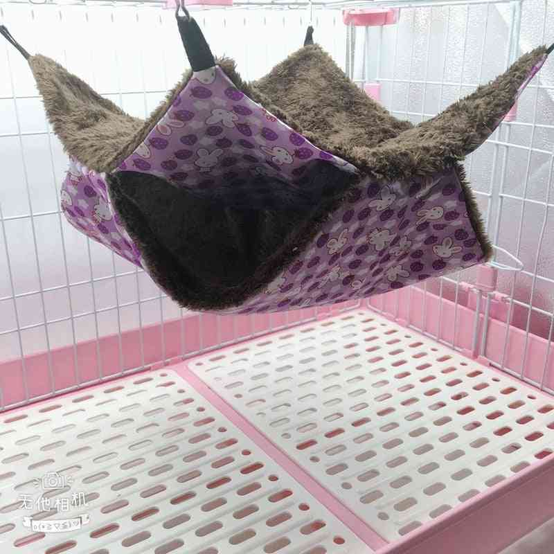 Háziállat meleg függőágy hörcsög függő mat - ágy ülés ketrec alváshoz