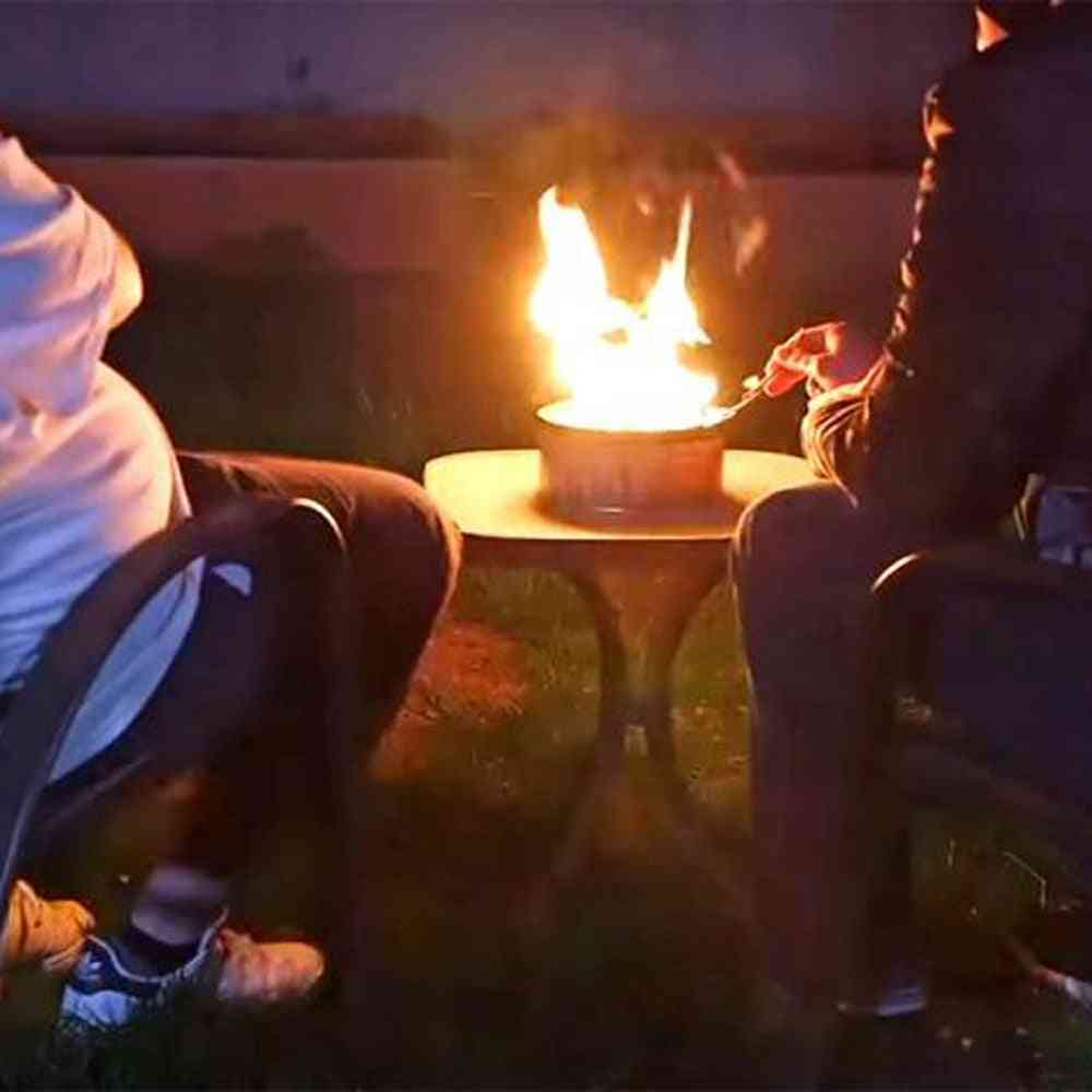 Genanvendeligt lejrbål pot bærbar udendørs have let belysning brandhuller, rejse camping tank opvarmning ildkasse - Kina