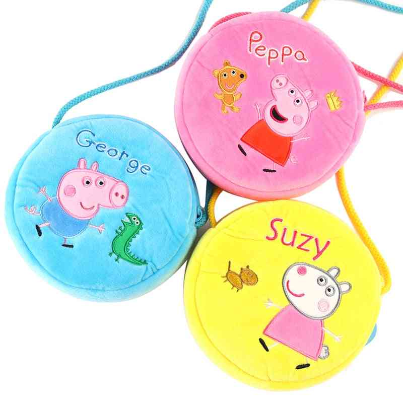 Peppa Pig Plush Cute Kindergarten Shoulder Bag, Wallet Bag, Mobile Phone Bag