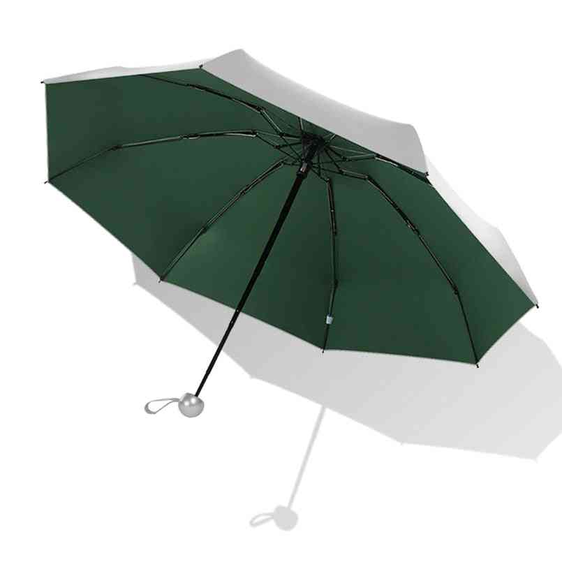 Mini Umbrella Anti Uv Sun, Rain, Windproof Light Folding Umbrellas For Women, Men,