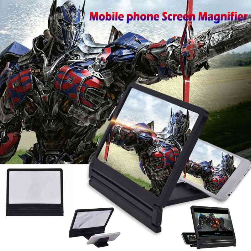 Us 3d Enlarged Screen Mobile Phone Amplifier, Magnifier, Bracket Cellphone Holder