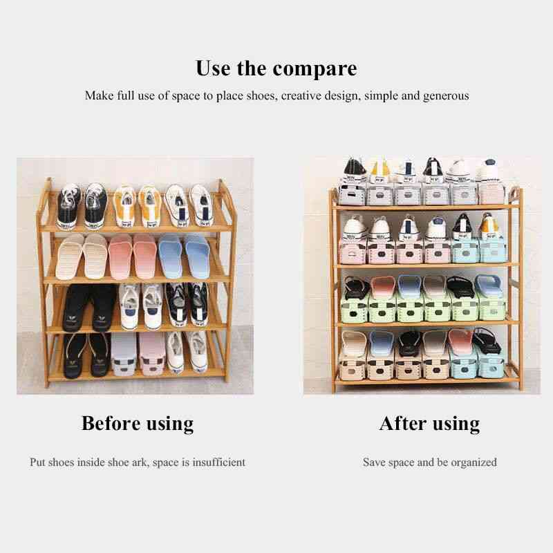 Ruimtebesparende kast kaststandaard, opbergrek voor schoenen - duurzame verstelbare schoenenopberger - - gemengde kleur