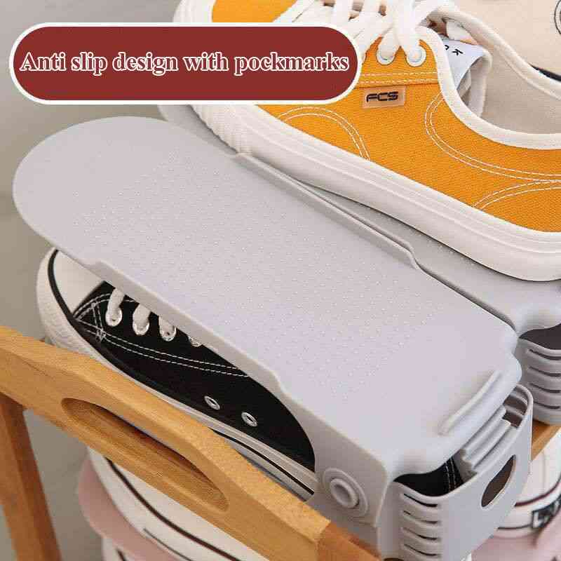 Ruimtebesparende kast kaststandaard, opbergrek voor schoenen - duurzame verstelbare schoenenopberger - - gemengde kleur