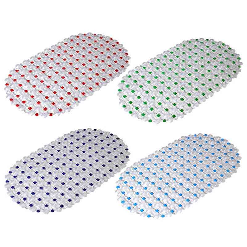 Non Slip Bathroom Mat - Plastic Colorful Point Bead Massage Pad Carpet