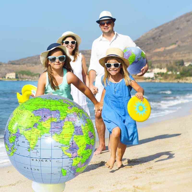 Inflatable World Globes Beach Ball- Pvc Earth Blow Up World Globe Beach Ball For Swimming Pool