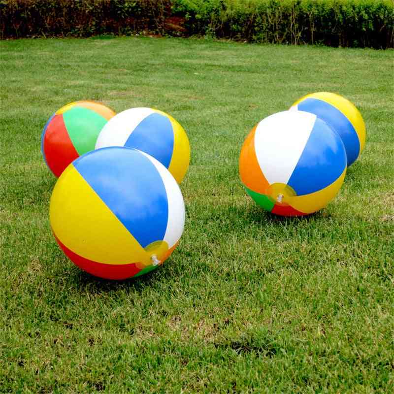 30 cm-es strandröplabda felfújható sportlabda, úszómedence vízilabdás gyerekjátékok gyerekeknek (véletlenszerű szín)