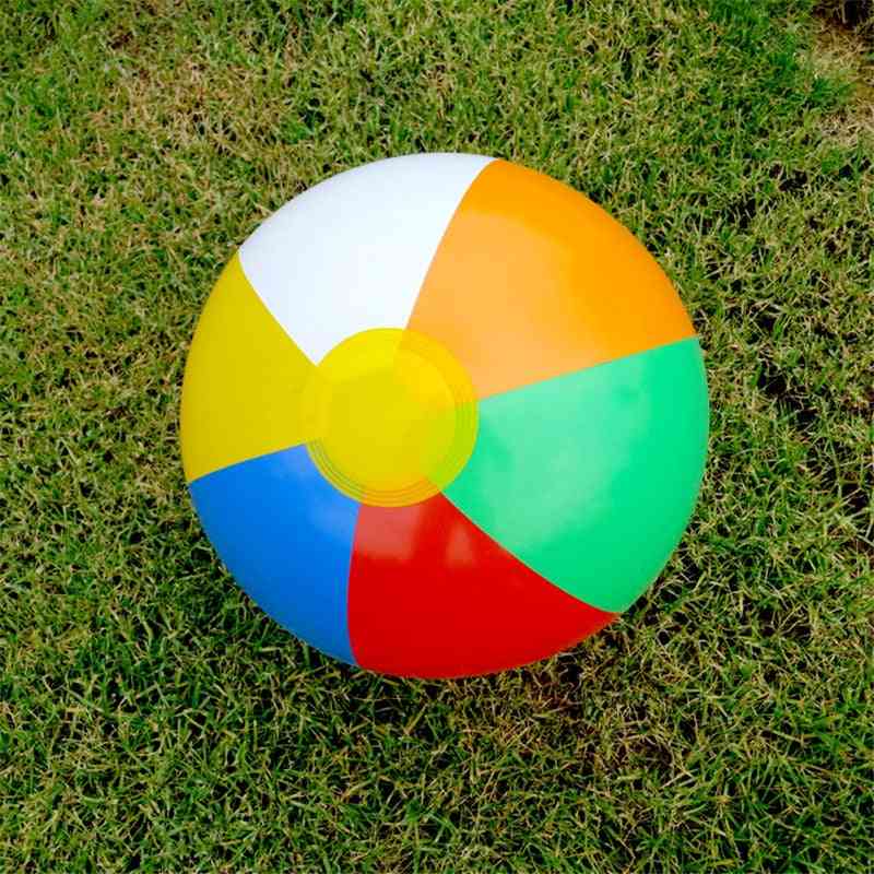 30 cm strandboll uppblåsbar sportboll, poolvattenballonger barnleksaker för barn (slumpmässig färg) -