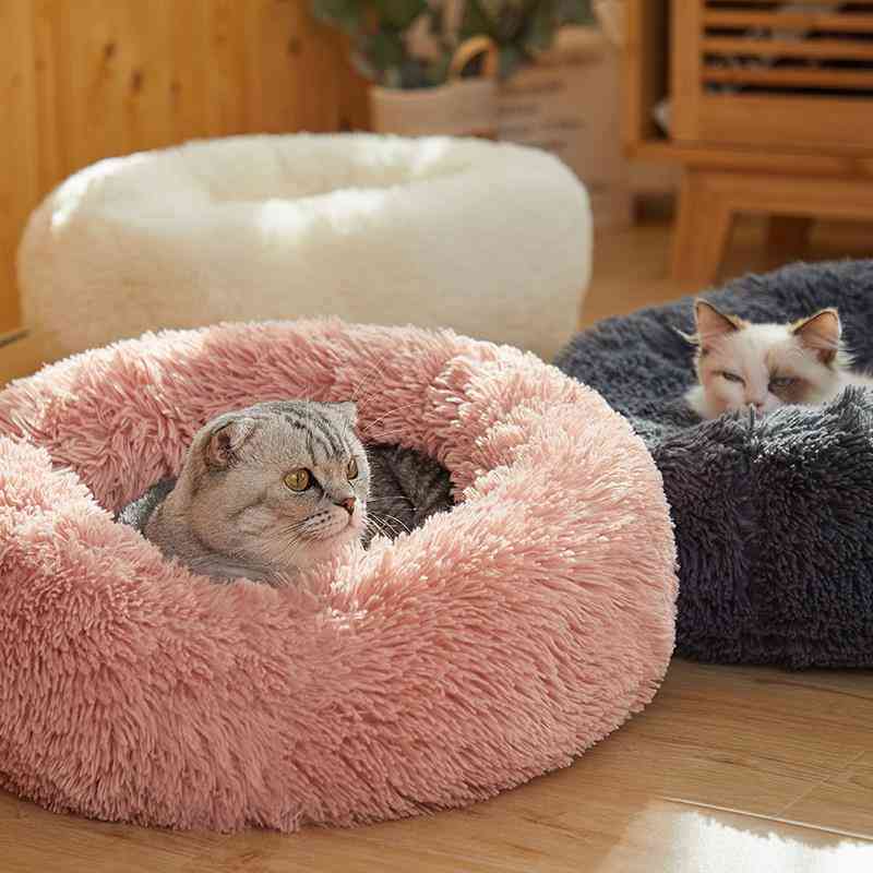 Comfortable Soft Washable Donut Cuddler Round Dog Bed, Cat Cushion
