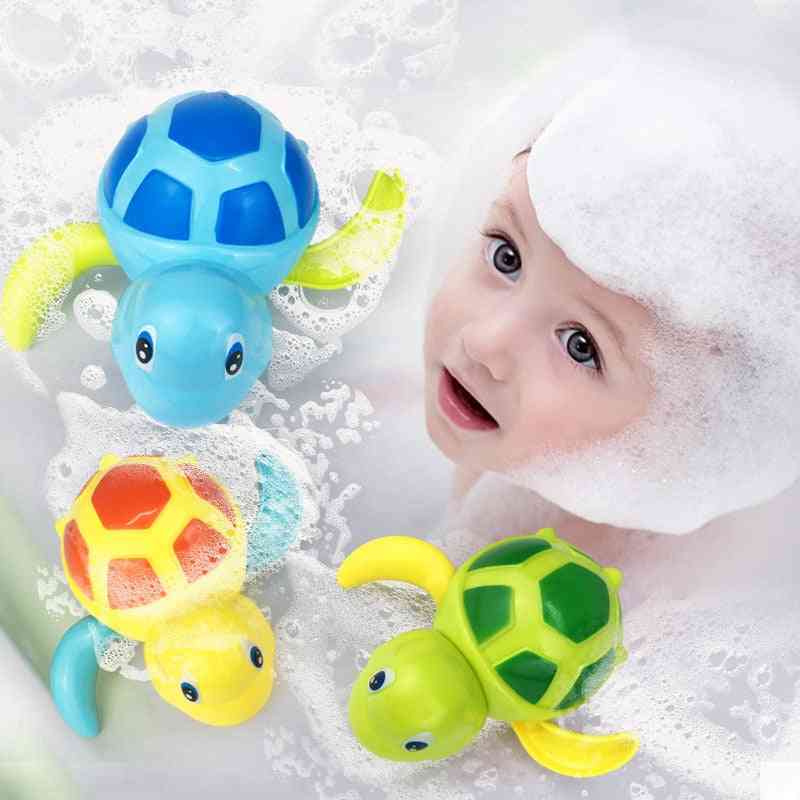 Cute Cartoon, Animal, Tortoise Classic Baby Water Toy Infant Swim Turtle Wound-up Chain Clockwork Kids Beach Bath