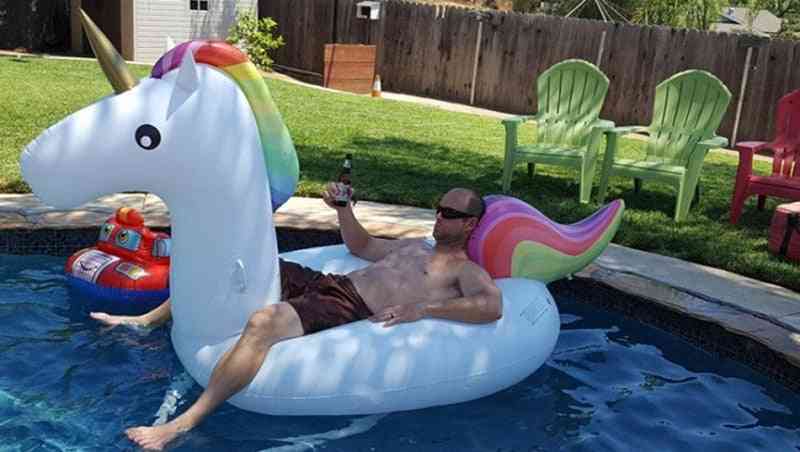 200cm Unicorn Giant Inflatable Water Pool In Horse Shape, Especially For Adults And Women (white)