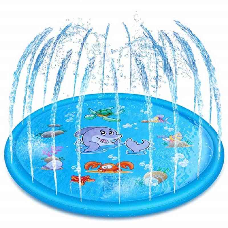 Outdoor, Lawn, Beach, Sea, Inflatable Water Sprinkler Play Mat Tub For Kids