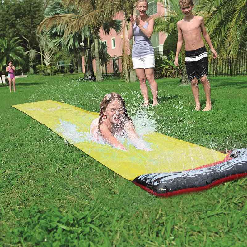 Gigante splash sprint acquascivolo divertente prato acquascivoli piscine per bambini giochi estivi giocattoli all'aperto (grigio chiaro) -
