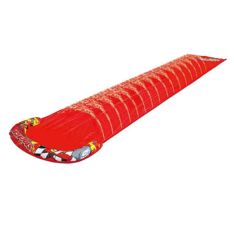 на открито деца надуваеми спрей пръскачка 5 м единичен слайд супер водна пързалка идеален (червен)