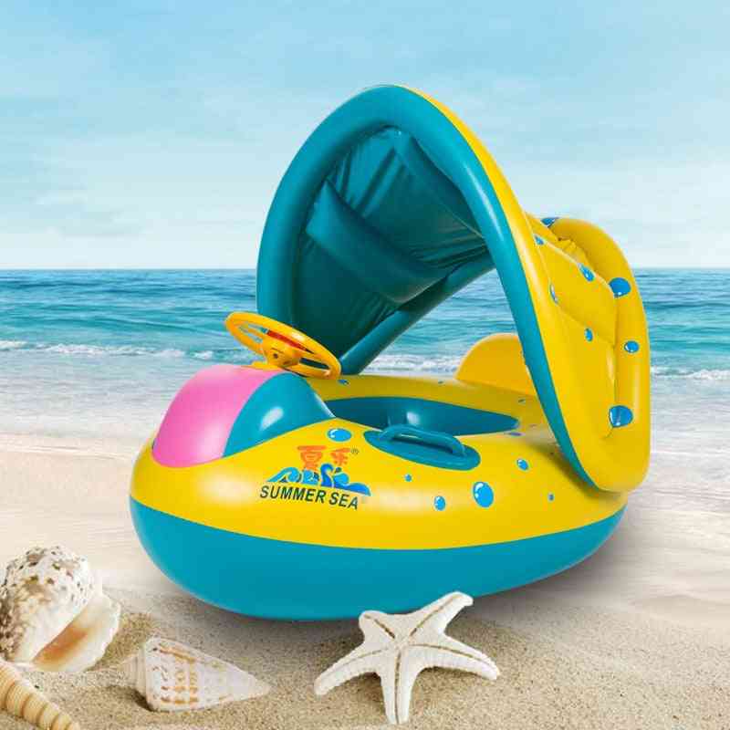 Oppblåsbar svømmefloat oppblåsbar setebåt for 3-6 år barn - a