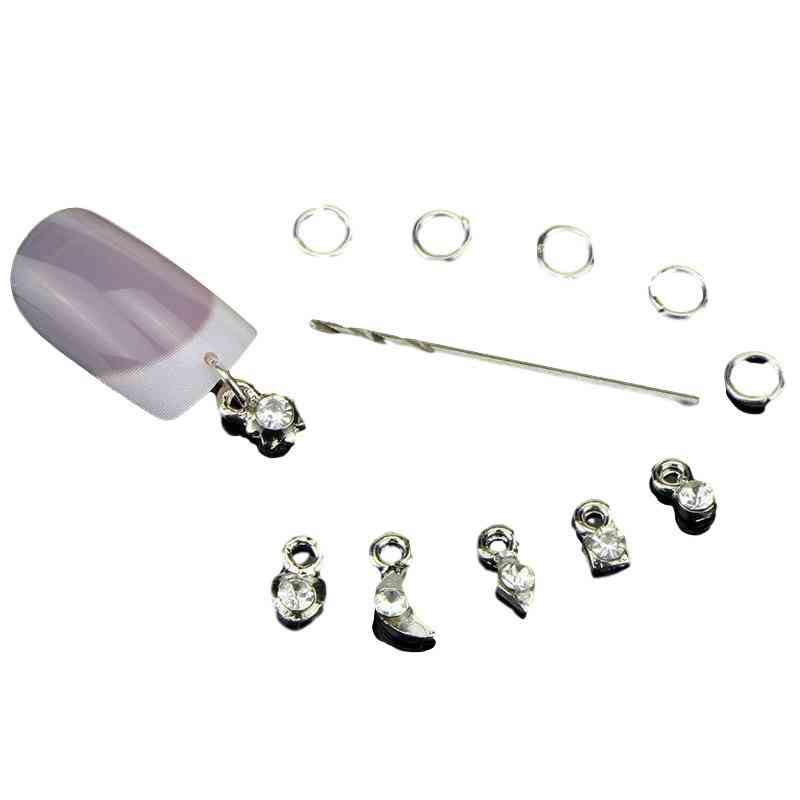 Silver Plated Charm Jewelry - 3d Fashion Nail Art Manicure Tool