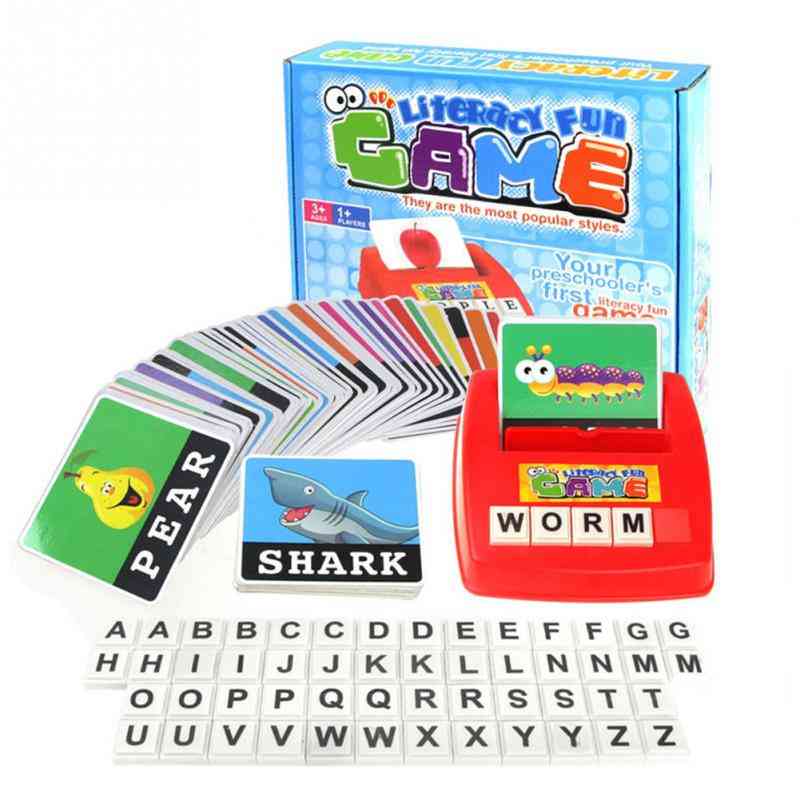 Niños tarjeta de juego del alfabeto letras del alfabeto inglés aprendizaje - vocabulario palabra imagen combinar juguetes educativos -