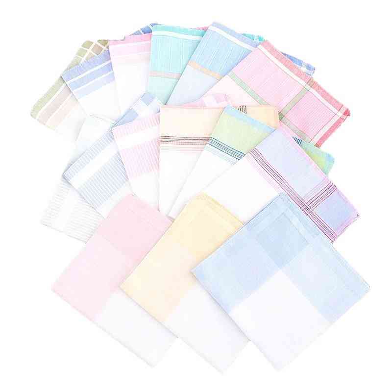 Servilleta de algodón de alta calidad para mujer, toallas de limpieza para niños - 29x29cm / 3 piezas de colores mezclados