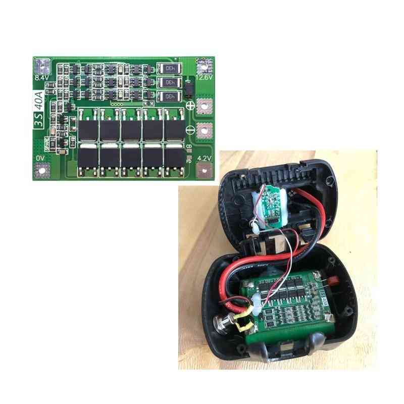 Smart Electronics Bms Protection Board 3s 40a For Drill