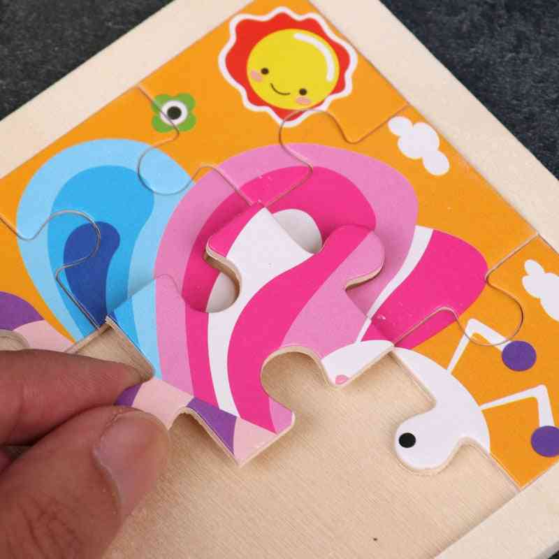 Pädagogisches Holzspielzeug für Kinder - frühe Lernrätsel Intelligenz Tier Match Lehrmittel - 001