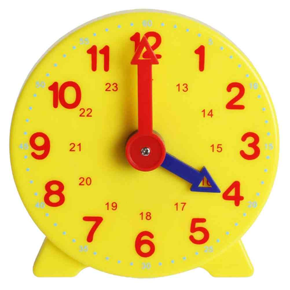 10cm Alarm Clock Adjustable 24 Hours Time Learning  Early Education Clock Model For Kids (as Show)