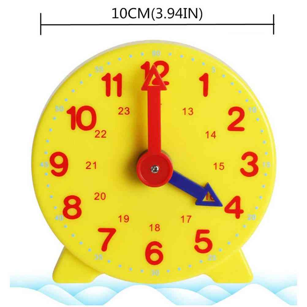 10cm Alarm Clock Adjustable 24 Hours Time Learning  Early Education Clock Model For Kids (as Show)
