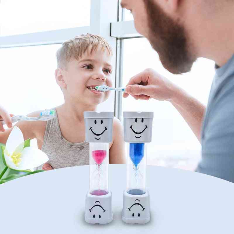 3 minutters tid manager børn sandglas timer legetøj-timeglas tandbørstning kronograf påmindelsesværktøj - 1 stk blå