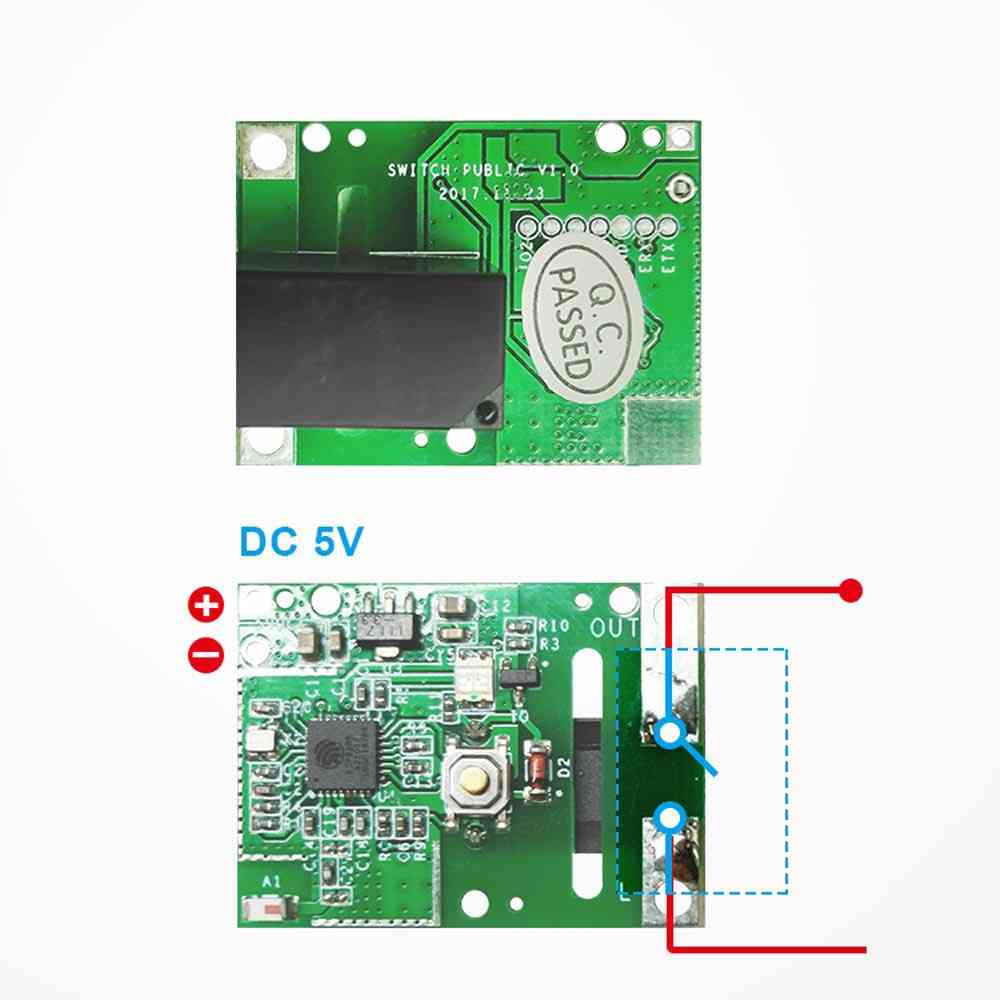Inteligentní wifi re5v1c 5v dc diy bezdrátový dálkový spínač - reléový modul inching / selflock e-welink aplikace