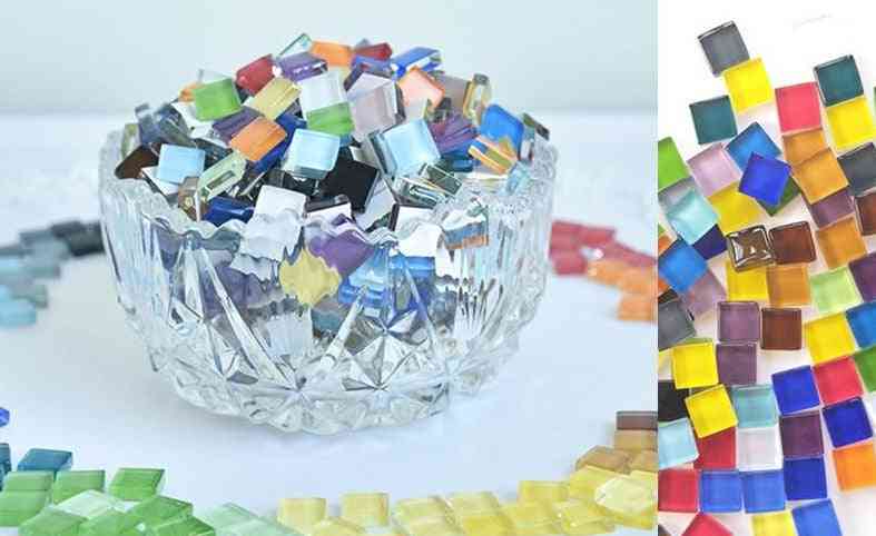 Colorful Glass, Square Mosaic Craft Materials For/kids
