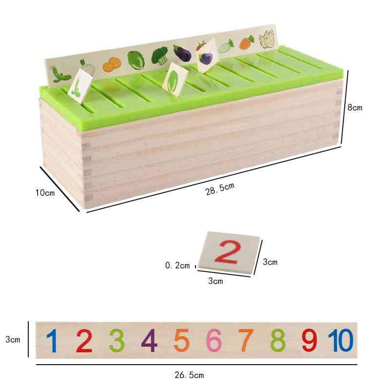 Conhecimento matemático classificação cognitiva correspondência- montessori educacional precoce aprender brinquedos caixa de madeira presentes para crianças (como imagem) -