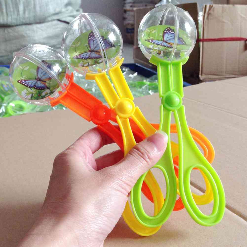 Bug Insect Catcher Scissors Tongs Tweezers Scooper Clamp Kids Toy Cleaning Tool