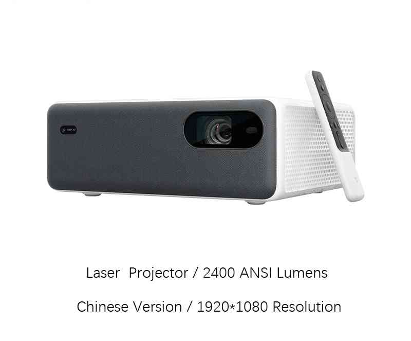 Laserprojektor 1080p full hd 2400 ansi lumens android wifi bluetooth for hjemmekino 16gb -