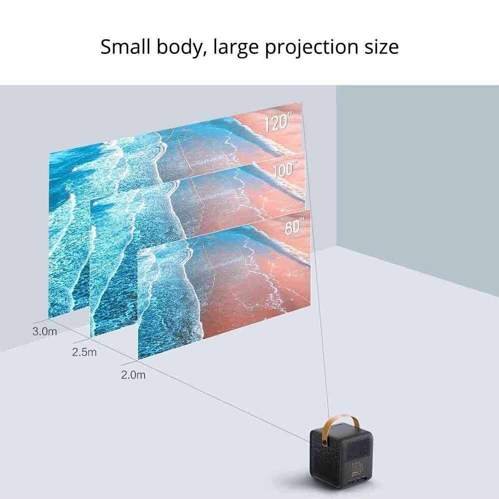 Smart 1080p fhd dlp-projektor 550ansi lumen 2 GB + 16 GB Android WIFI 16000 Mahbattery Support 4K for hjemmekino -