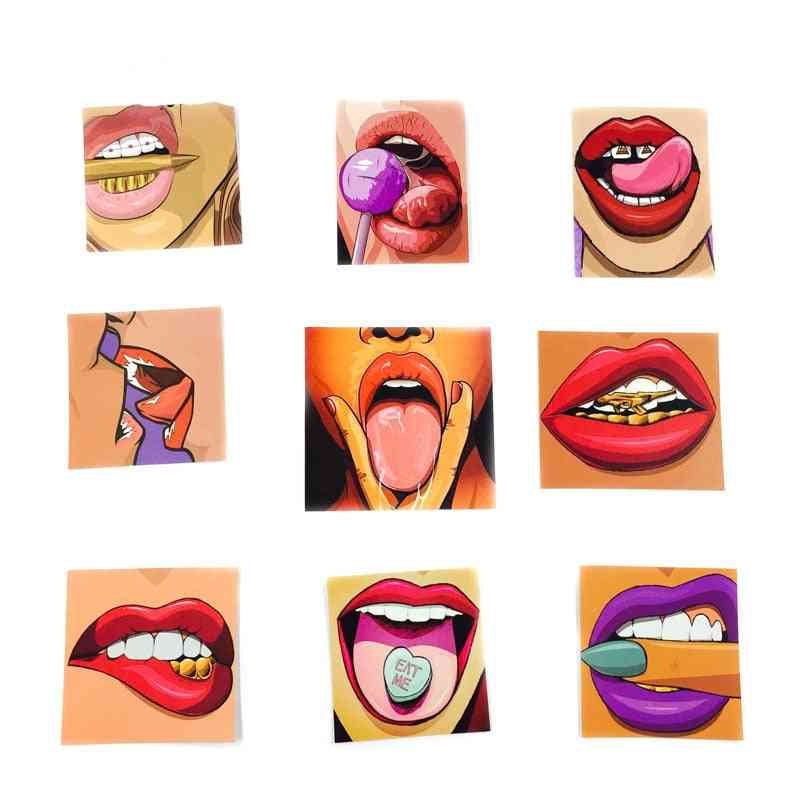47pcs Styling Pvc Waterproof Tease Vulgar Sexy Beauty Stickers For Laptop, Motorcycle, Skateboard, Luggage, Decal Toy (47pcs No Repeat)