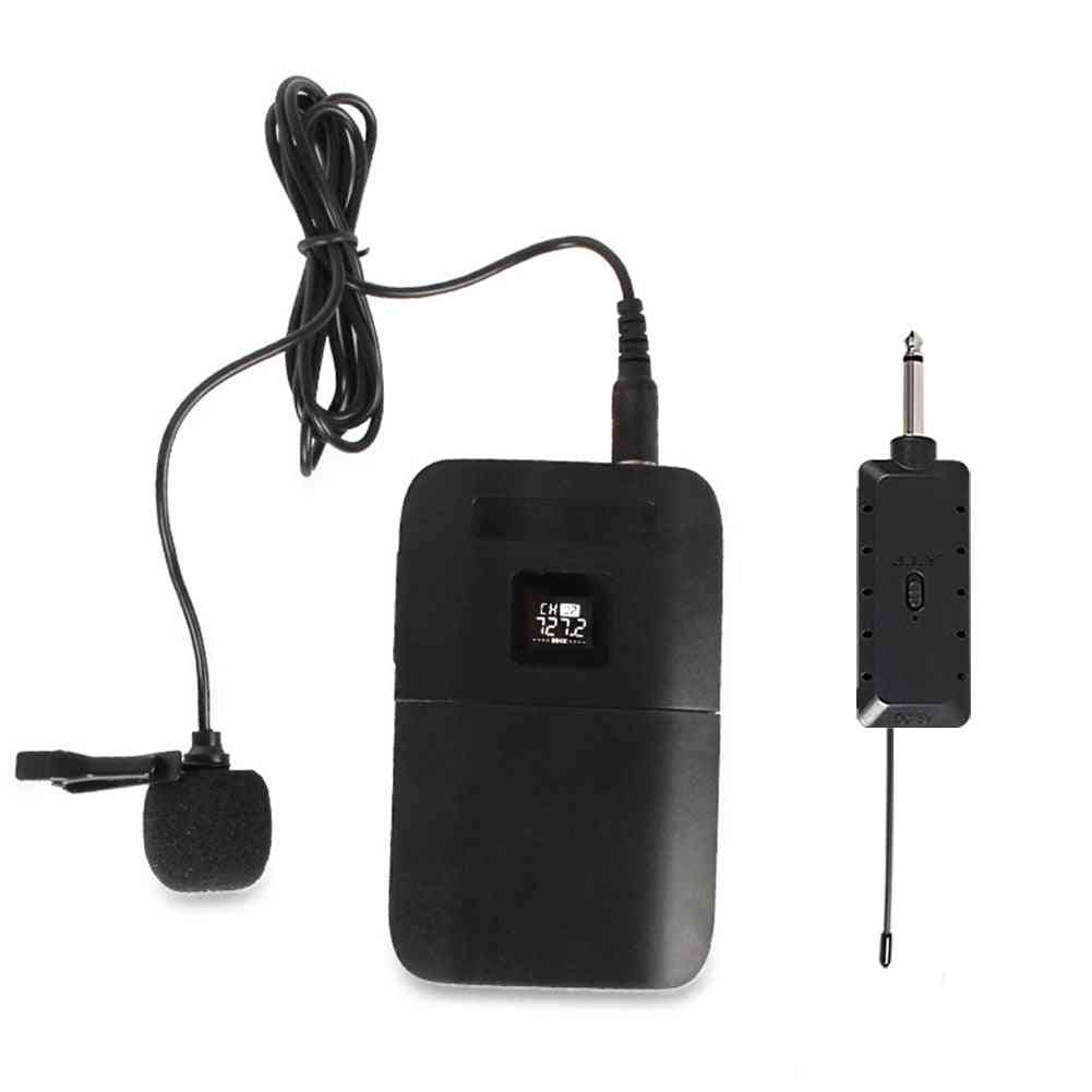 Hd Sound Amplifier Headset, Collar Clip, Transmitter Receiver And Wireless Microphone