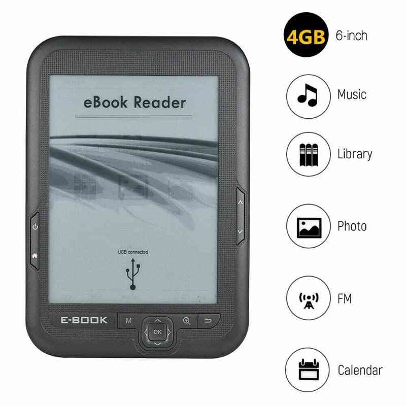 Ebook Reader Light Ink Screen Mp3 With Case, Wma Pdf Html