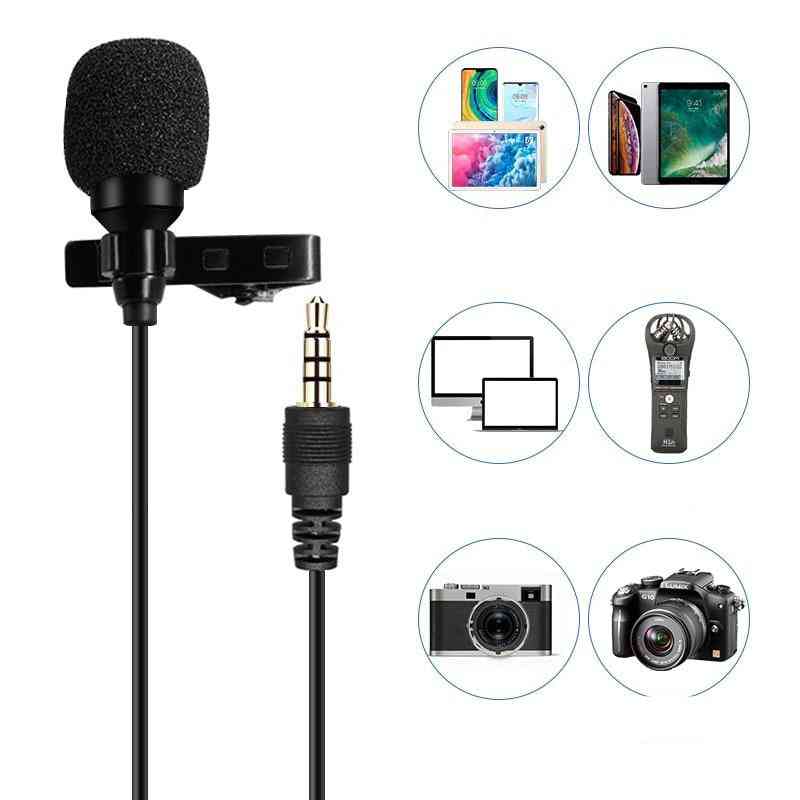 1.5m/6m, Clip-on, Lavalier Microphone For Iphone/android/ipad/dslr