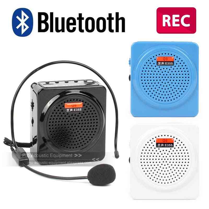 Bluetooth Voice Amplifier Megaphone - Amp Pa System Booster Speaker Earset Microphone Recorder