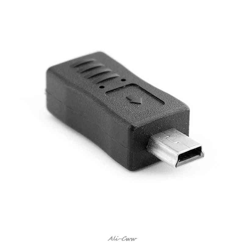 Czarny micro mini usb adapter konwerter ładowarki -