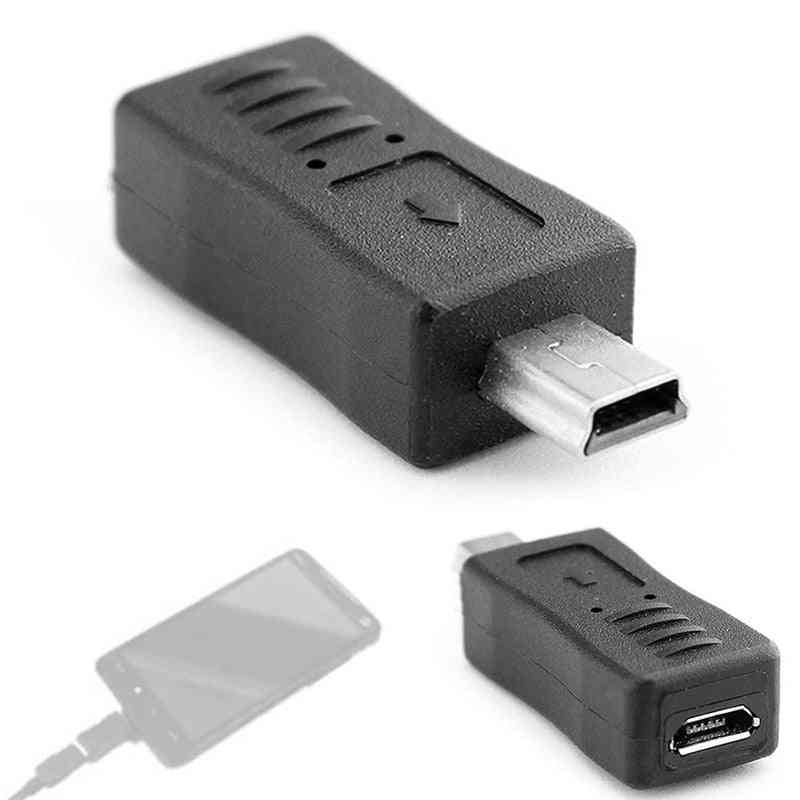 Schwarzer Micro Mini USB Adapter Ladegerät Konverter Adapter -