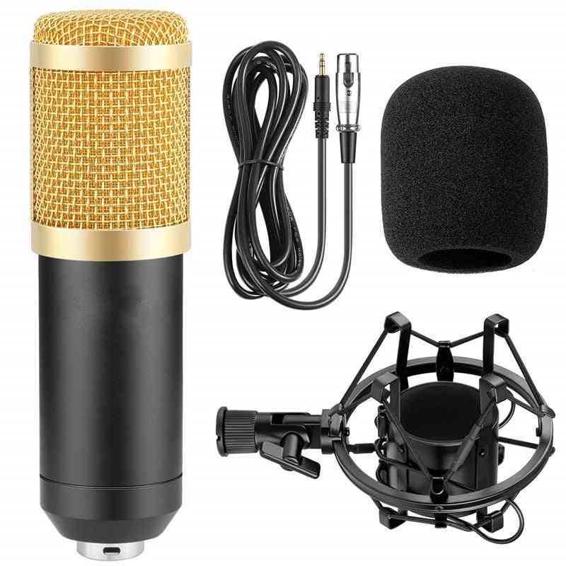 Bm800 mikrofon, studio kondensatormikrofon für ktv, radio, braodcasting aufnahme - schwarz paket 1