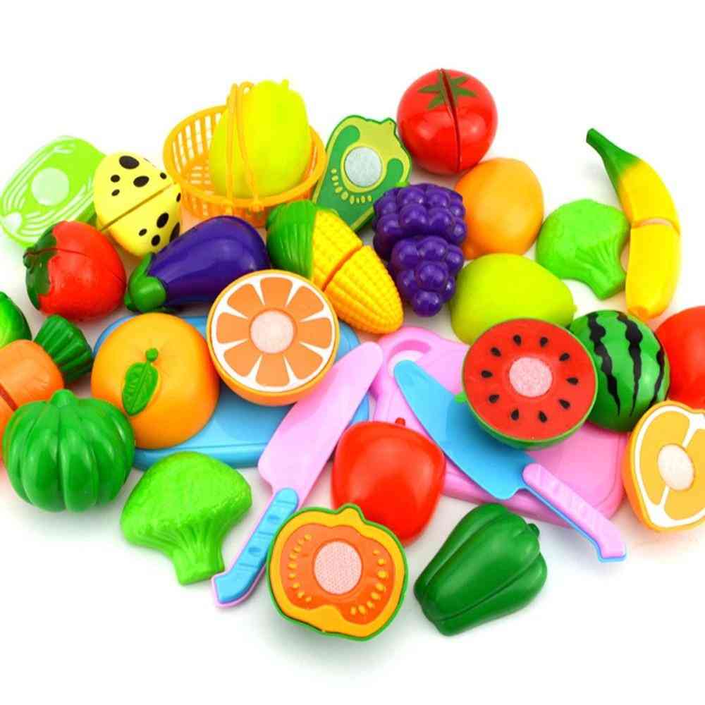 Plastic Food Toy - Cutting Fruit And Vegetable Pretend Play For