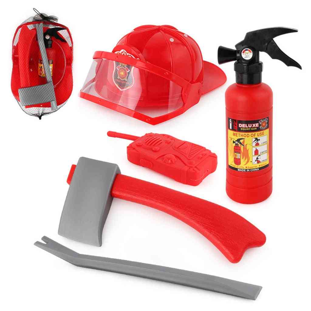 Sam el bombero disfraz de simulación para niños traje para niñas / niños - conjunto de uniformes de fiesta bombero de juguete divertido sombrero ajustable - accesorios