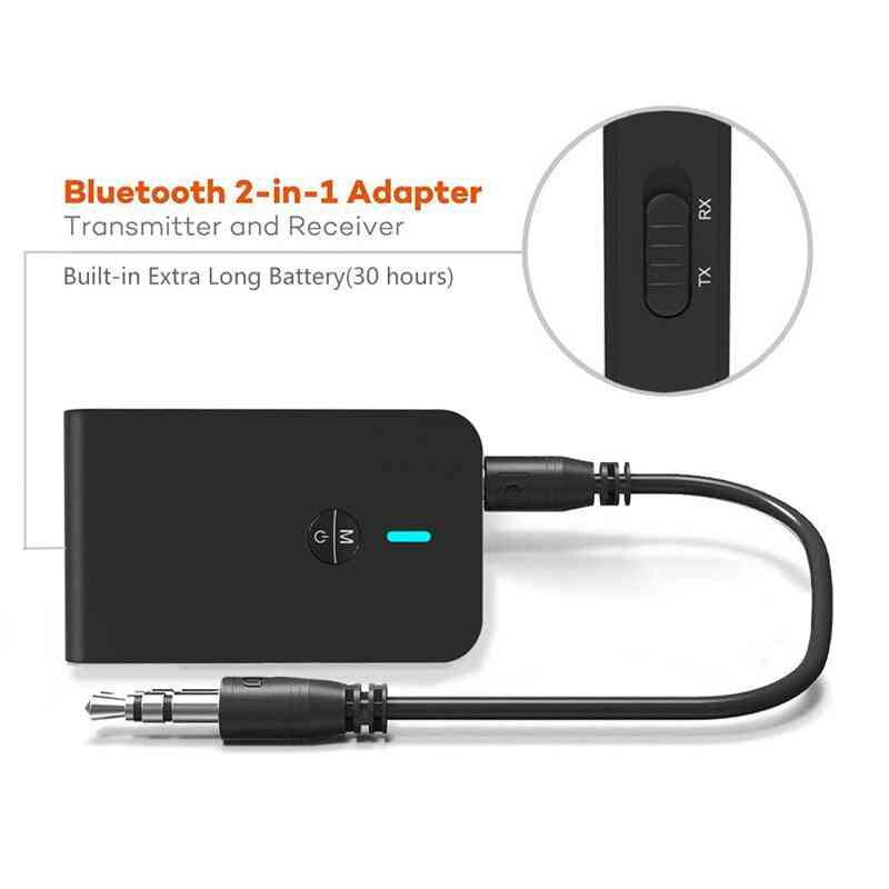 5.0 Bluetooth 2 в 1 адаптер за компютър / телевизор / кола