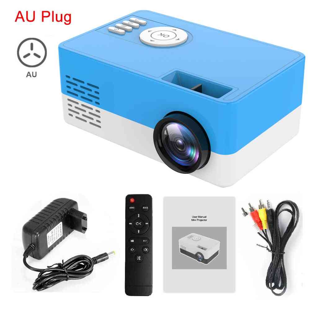 Mini proyector j15, 320 * 240 píxeles compatible con 1080p hdmi usb mini beamer media player para regalo de niños - azul au
