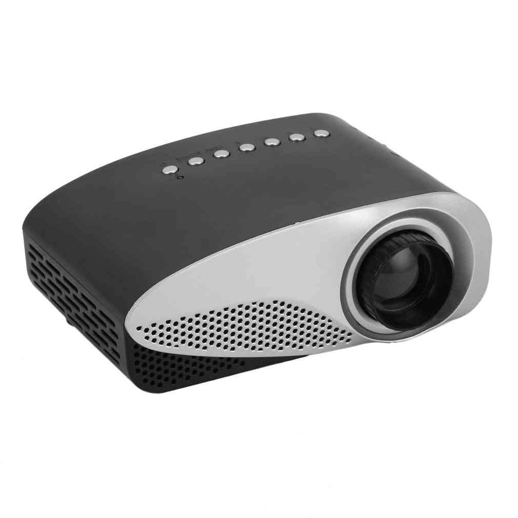 Gp8s цифров проектор преносим медиен плейър домашен проектор, мини мултимедийно кино за домашно кино av vga usb us plug
